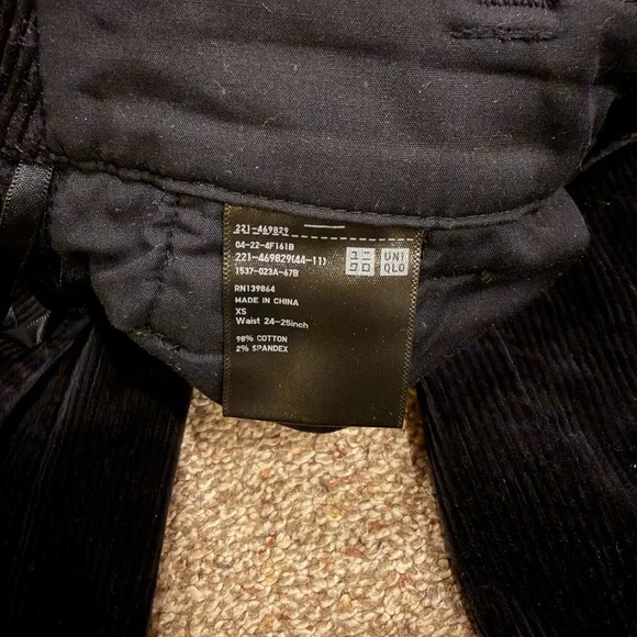 Uniqlo navy corduroy Wide Leg Pants - Picture 3 of 5